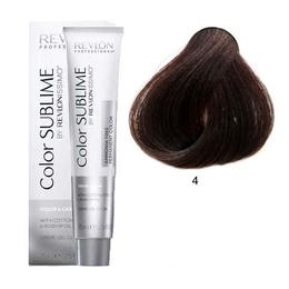 Vopsea fara Amoniac – Revlon Professional Color Sublime by Revlonissimo Ammonia Free Permanent Color, nuanta 4 Medium Brown, 75 ml la cel mai bun pret