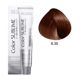 Vopsea fara Amoniac – Revlon Professional Color Sublime by Revlonissimo Amonia Free Permanent Color, nuanta 6.35 Dark Amber Blonde, 75 ml la cel mai bun pret