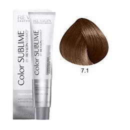 Vopsea fara Amoniac – Revlon Professional Color Sublime by Revlonissimo Amonia Free Permanent Color, nuanta 7.1 Medium Ash Blonde, 75 ml la cel mai bun pret