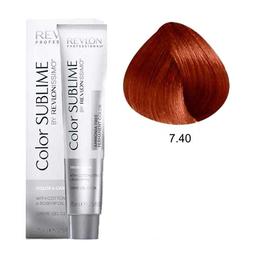 Vopsea fara Amoniac – Revlon Professional Color Sublime by Revlonissimo Amonia Free Permanent Color, nuanta 7.40 Intense Medium Copper Blonde, 75 ml la cel mai bun pret