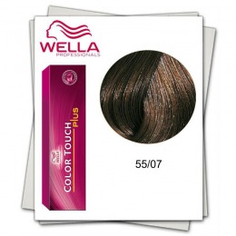 Vopsea fara Amoniac – Wella Professionals Color Touch Plus nuanta 55/07 castaniu deschis intens natural castaniu la cel mai bun pret