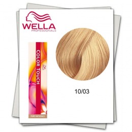 Vopsea fara Amoniac – Wella Professionals Color Touch nuanta 10/03 blond luminos deschis natural auriu la cel mai bun pret