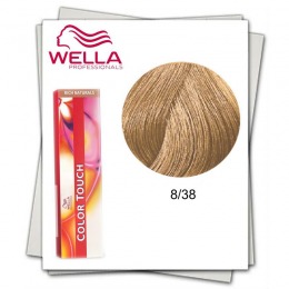 Vopsea fara Amoniac – Wella Professionals Color Touch nuanta 8/38 auriu deschis la cel mai bun pret