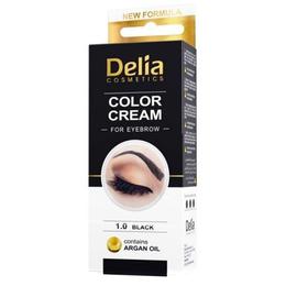 Vopsea pentru Sprancene cu Ulei de Argan Delia Cosmetics, nuanta 1.0 Negru, 15ml la cel mai bun pret